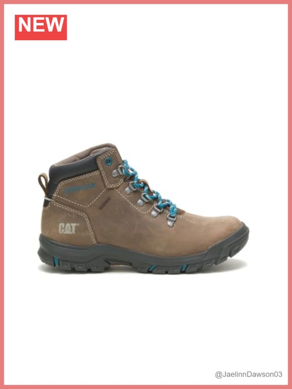 Waterproof Leather Ankle Work Boots Lace Up Round Toe Durable Rubber Sole